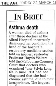 22.03.96 Asthma death