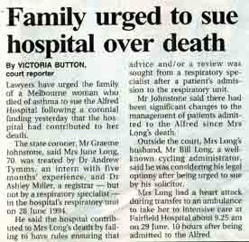 Family urged to sue over hospital death