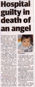 Hospital guilty in death of an angel 10.5.14